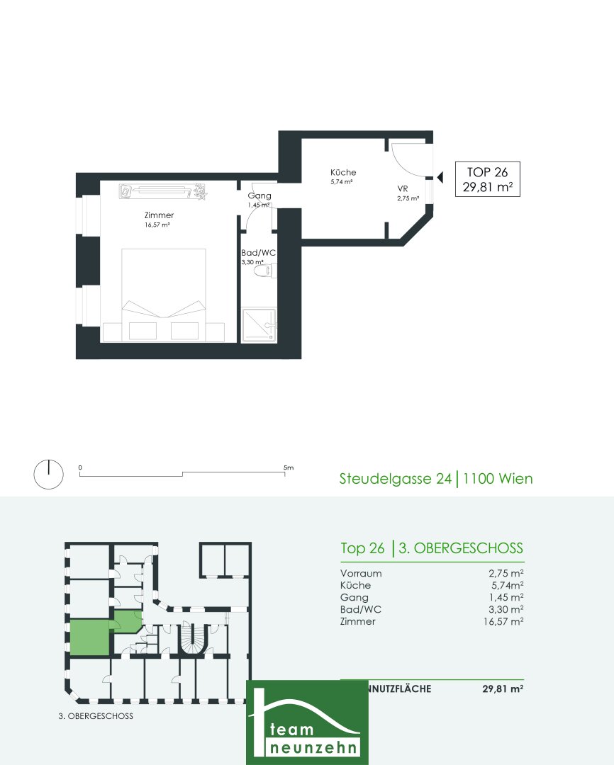 Wohnung zum Kauf 104.335 € 1 Zimmer 29,5 m²<br/>Wohnfläche 3.<br/>Geschoss Steudelgasse 24 Wien 1100