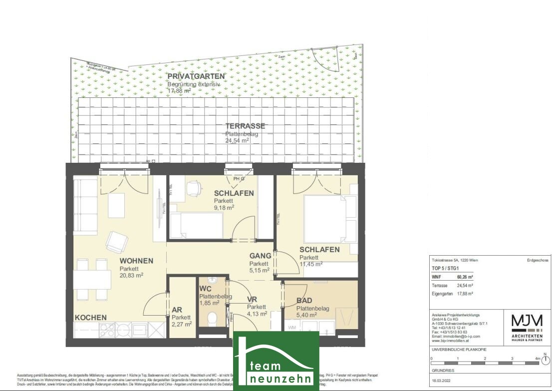 Wohnung zum Kauf provisionsfrei 391.491 € 3 Zimmer 60,3 m²<br/>Wohnfläche EG<br/>Geschoss Tokiostraße 5 Wien 1220