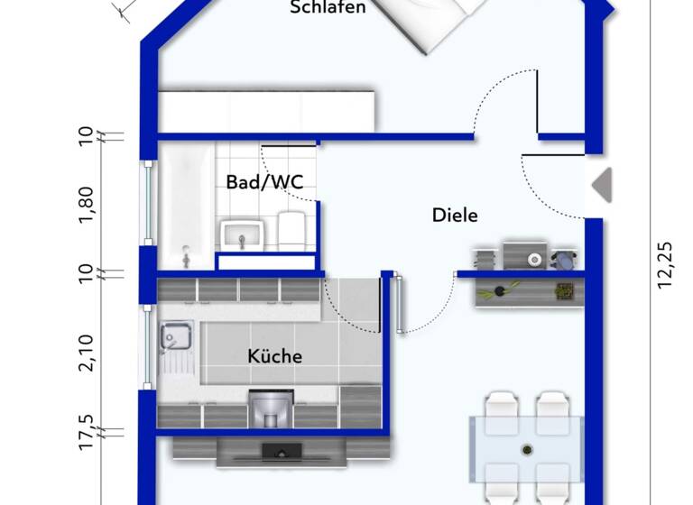 Wohnung zum Kauf 168.000 € 2 Zimmer 63 m²<br/>Wohnfläche Bad Dürrheim Bad Dürrheim 78073