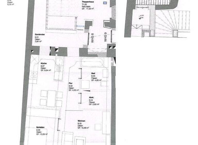 Wohnung zur Miete 760 € 2 Zimmer 63,6 m² 2. Geschoss frei ab 01.06.2026 Altstadt Passau 94032