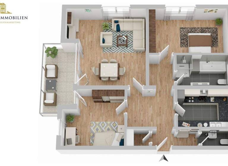 Wohnung zum Kauf 280.000 € 3 Zimmer 91 m² Ortsgebiet Sinzheim | Baden-Baden 76547