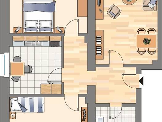 Wohnung zur Miete 466 € 3 Zimmer 74,2 m² EG Brache 3 Bövinghausen Dortmund 44388