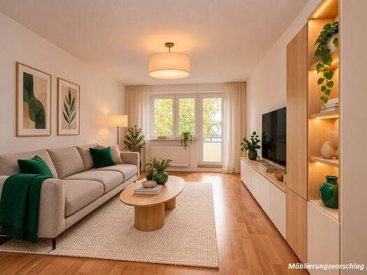 Wohnung zur Miete 459 € 4 Zimmer 71,7 m² 2. Geschoss Hildesheimer Straße 7 Südstadt Halle (Saale) 06128