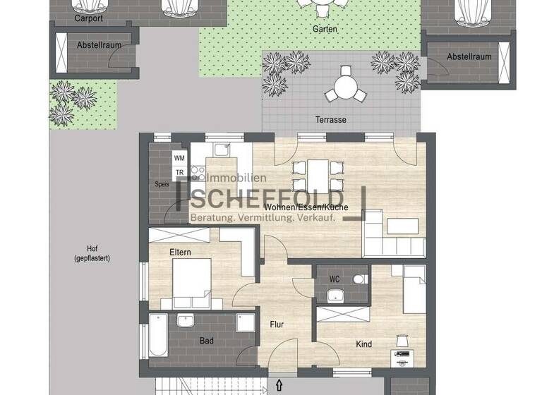 Wohnung zum Kauf 472.900 € 3,5 Zimmer 94,6 m² EG Au Illertissen 89257