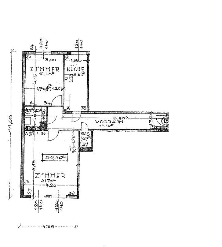 Wohnung zum Kauf 329.000 € 2 Zimmer 59,4 m²<br/>Wohnfläche 2.<br/>Geschoss Wien 1080