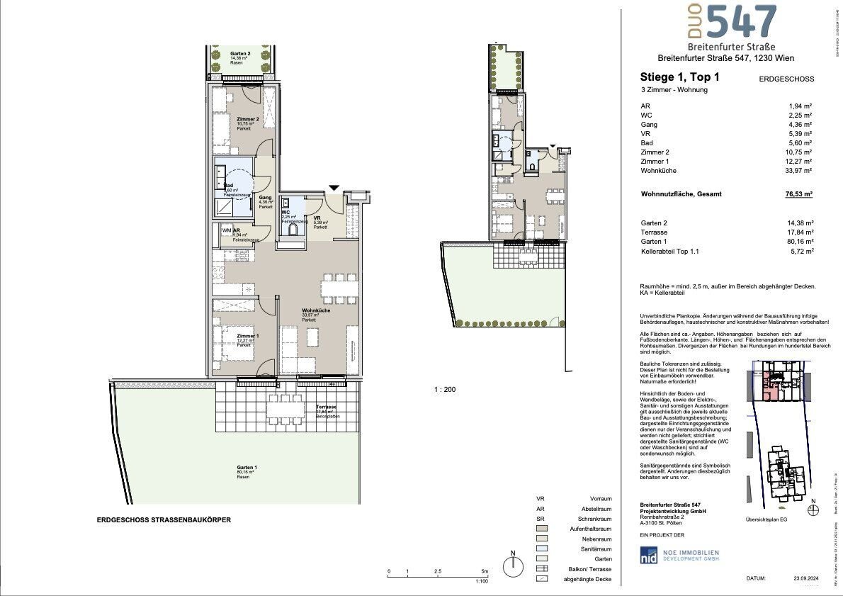 Wohnung zum Kauf provisionsfrei 599.600 € 3 Zimmer 76,5 m²<br/>Wohnfläche Wien 1230