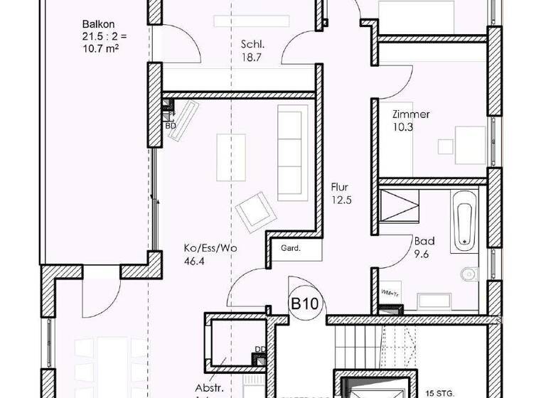 Wohnung zum Kauf 949.000 € 4 Zimmer 122,8 m² 3. Geschoss Altstadt Landshut-Altstadt 84028