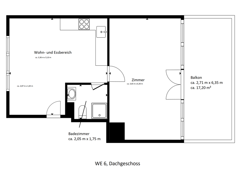 Wohnung zum Kauf 215.000 € 2 Zimmer 56,8 m² 5. Geschoss Wilsdruffer Vorstadt/Seevorstadt-West Dresden 01067