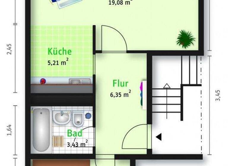 Wohnung zur Miete 337 € 2 Zimmer 48,9 m² EG Carl-Schorlemmer-Ring 67 Nördliche Neustadt Halle 06122