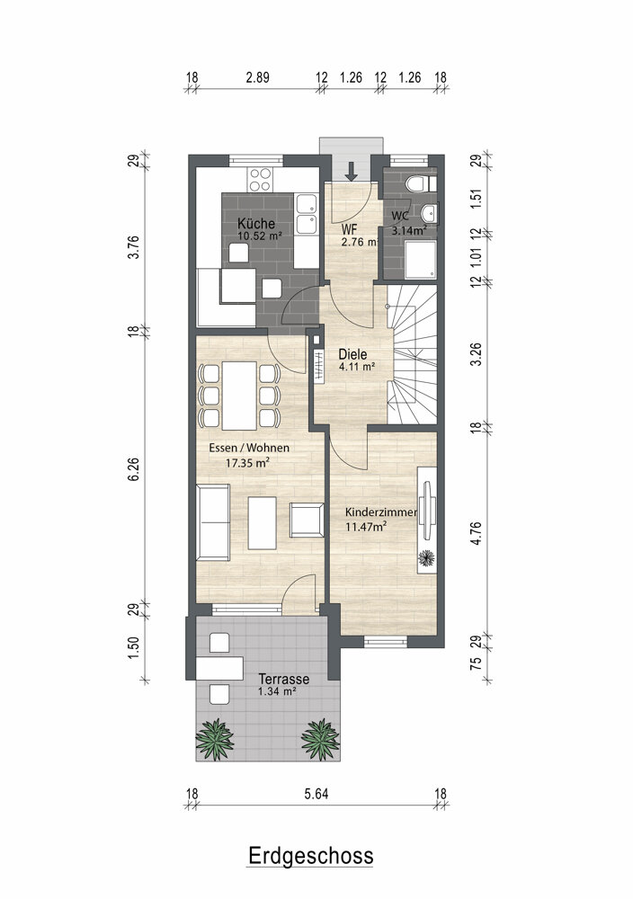 Reihenmittelhaus zum Kauf 339.000 € 6 Zimmer 144,1 m²<br/>Wohnfläche 191,4 m²<br/>Grundstück Neumarkt Neumarkt in der Oberpfalz 92318