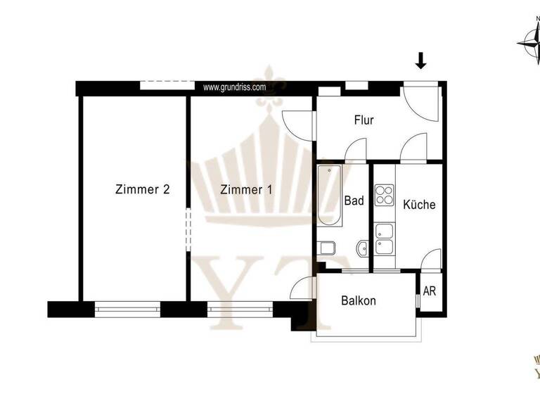 Wohnung zum Kauf 295.000 € 2 Zimmer 52,9 m² 4. Geschoss Westend Berlin 14052