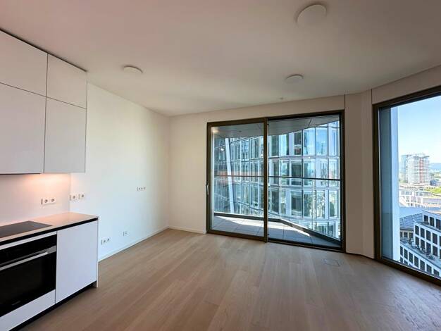 Wohnung zur Miete - Erstbezug 2.185 € 2 Zimmer 52,1 m² 12. Geschoss Frankfurt am Main 60315