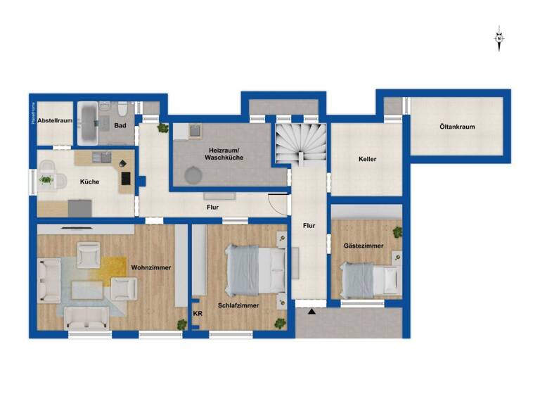 Wohnung zum Kauf 159.000 € 3 Zimmer 96,3 m² 1. Geschoss Oberkessach Schöntal 74214