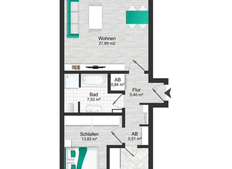 Wohnung zum Kauf 275.000 € 2 Zimmer 71,1 m² 1. Geschoss Barsbüttel 22885