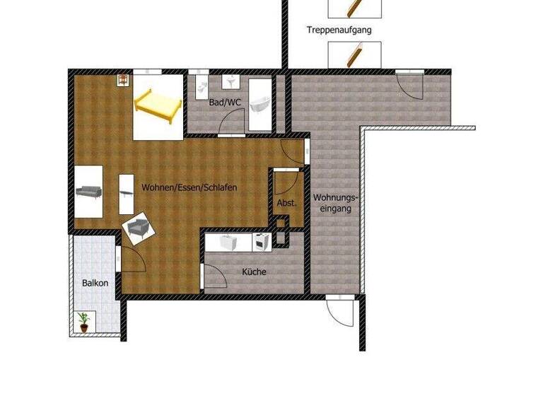 Wohnung zum Kauf 107.000 € 1,5 Zimmer 41 m² Geislingen 73312