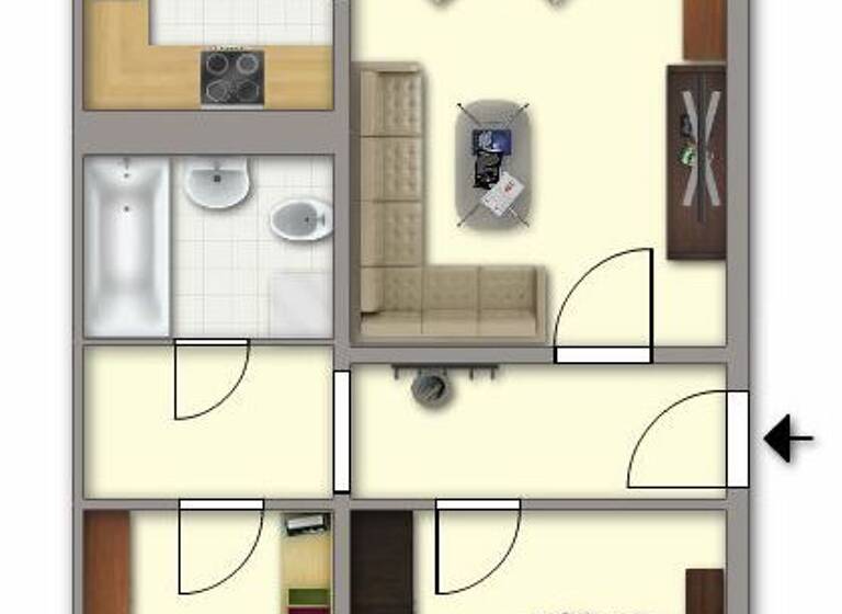 Wohnung zur Miete 355 € 3 Zimmer 57,3 m² 4. Geschoss Newtonstraße 11 Mueßer Holz Schwerin 19063