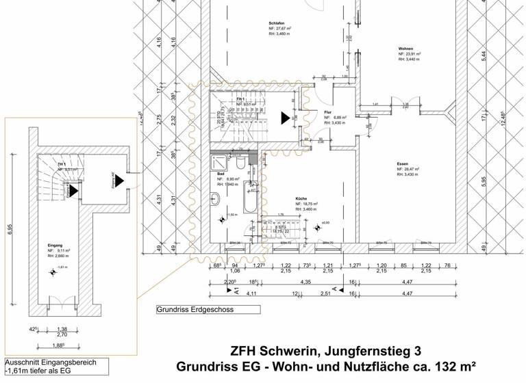 Stadthaus zum Kauf 685.000 € 8 Zimmer 285 m² 426 m² Grundstück frei ab 01.08.2026 Jungfernstieg 3 Paulsstadt Schwerin 19053