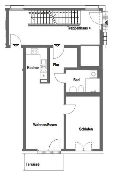 Wohnung zur Miete 530 € 2 Zimmer 50 m² EG Geschwister-Scholl-Straße 4 Herzo Base Herzogenaurach 91074