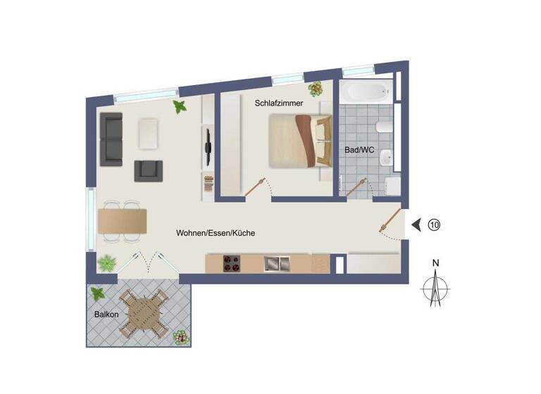 Wohnung zum Kauf - Erstbezug provisionsfrei 376.500 € 2 Zimmer 56,3 m² frei ab 31.07.2027 Bogenstraße 12 Asperg 71679