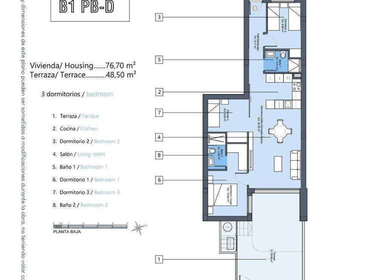 Terrassenwohnung zum Kauf provisionsfrei 259.900 € 4 Zimmer 76 m² Calle Margaritas Salas Falgueras Dolores 03150