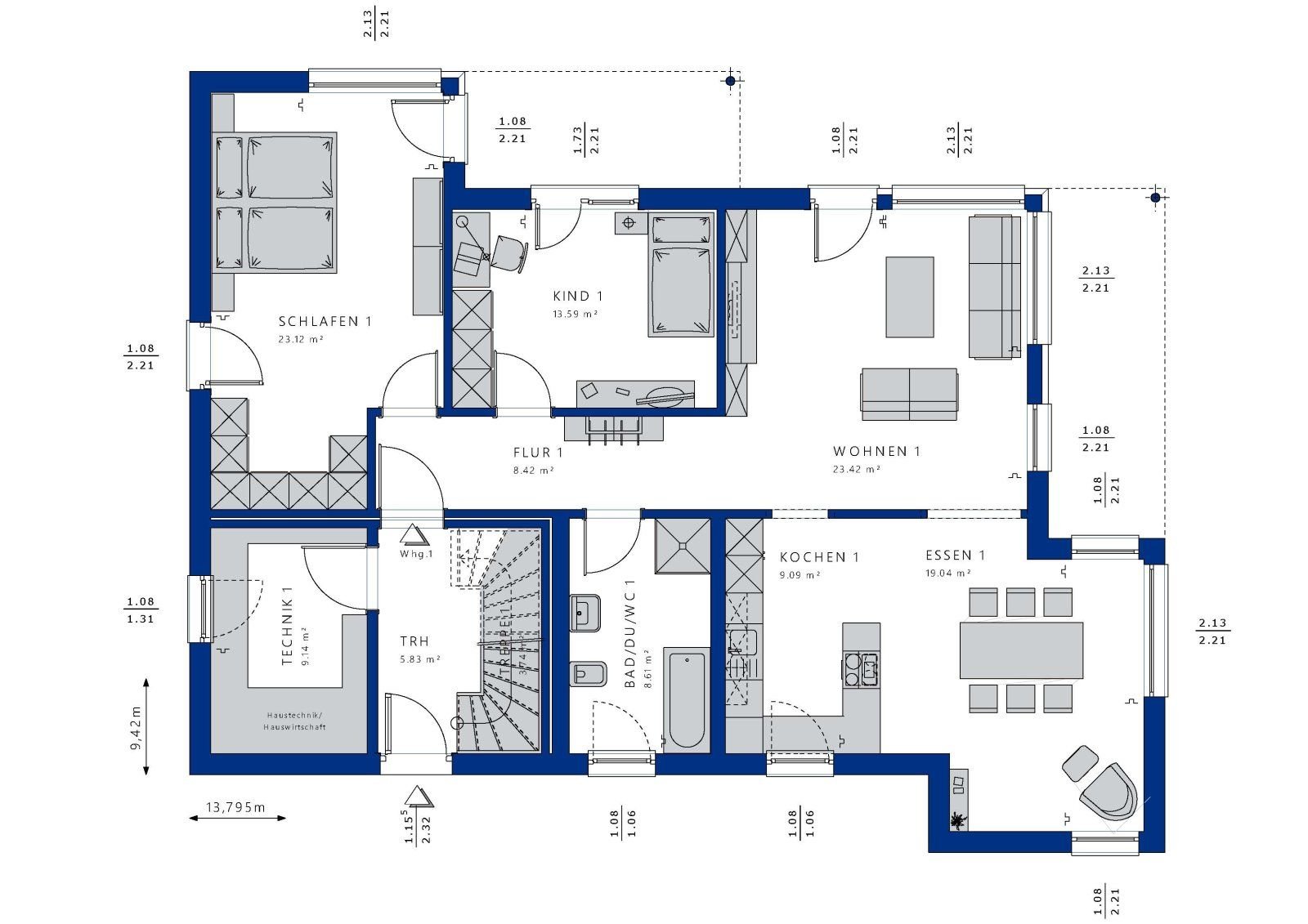 Mehrfamilienhaus zum Kauf 694.858 € 5 Zimmer 211,2 m²<br/>Wohnfläche 581 m²<br/>Grundstück Behla Hüfingen 78183