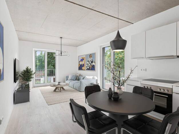 Terrassenwohnung zur Miete - Erstbezug 1.300 € 3 Zimmer 70,1 m² EG frei ab 01.11.2025 Hartriegelstraße 130C Niederschöneweide Berlin 12439
