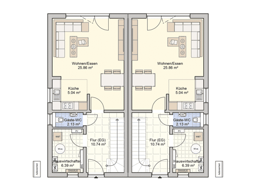Doppelhaushälfte zum Kauf 330.450 € 2,5 Zimmer 89,9 m² 850 m² Grundstück Kirburg 57629