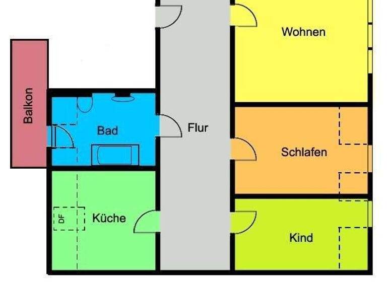 Wohnung zur Miete 481 € 3 Zimmer 87,5 m² frei ab 01.06.2026 Döbeln 04720