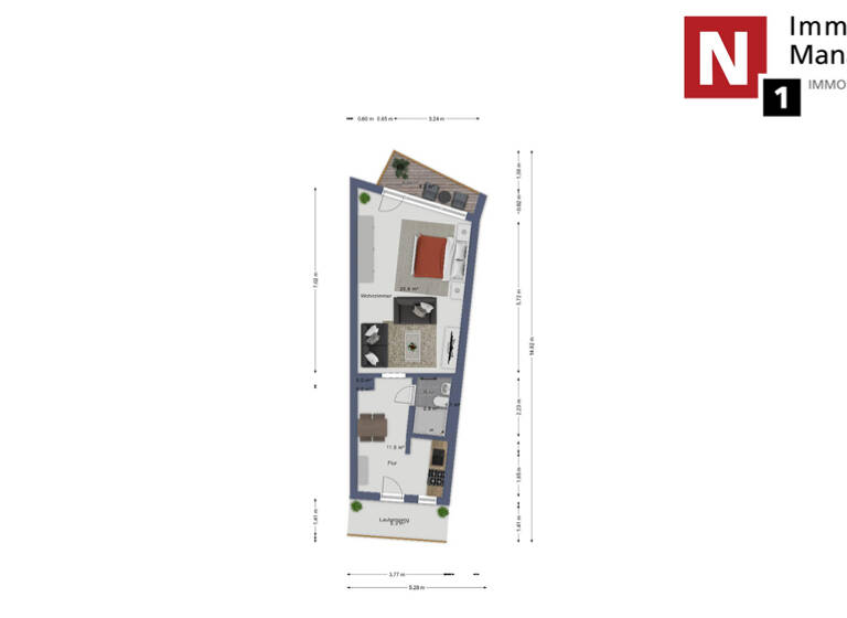 Studio zum Kauf 89.000 € 1 Zimmer 33 m² Innenstadt Kaiserslautern 67655