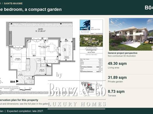 Wohnung zum Kauf 618.500 € 2 Zimmer 49 m² Avenue Girard 18 Nartelle-Noyer-Bellevue-bd des Sardinaux Sainte-Maxime 83120