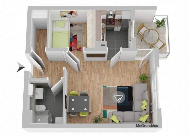 Wohnung zum Kauf 160.000 € 1,5 Zimmer 41,2 m² 3. Geschoss frei ab 01.06.2026 Rottweil 78628