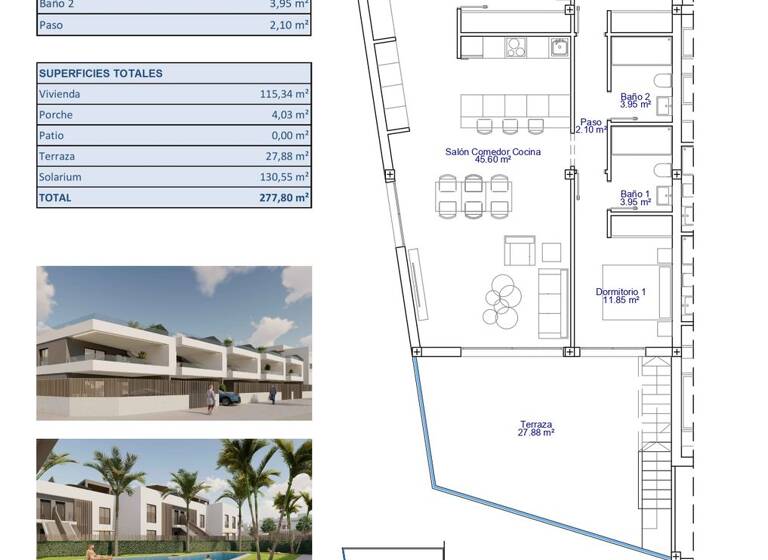 Penthouse zum Kauf provisionsfrei 495.000 € 4 Zimmer 115 m² Calle Ramon Campoamor  2 Pilar de la Horadada 03190 