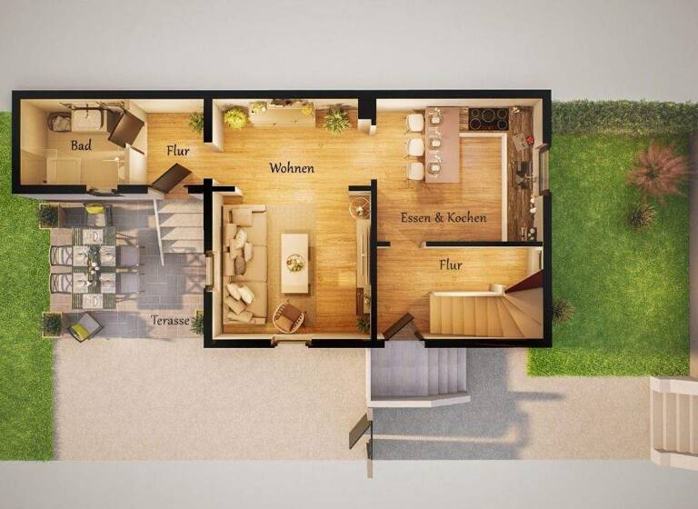 Reihenendhaus zum Kauf provisionsfrei 219.000 € 3,5 Zimmer 77,9 m² 505 m² Grundstück Dillbrinkstr. 7 Hassel Gelsenkirchen 45896