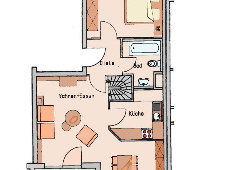 Wohnung zur Miete 465 € 3 Zimmer 75,7 m² EG frei ab sofort Am Denkmal 5 Zella-Mehlis 98544
