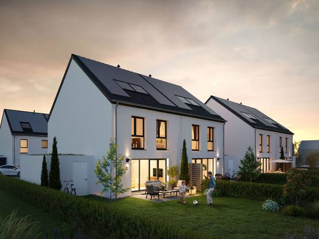 Doppelhaushälfte zum Kauf - Erstbezug provisionsfrei 799.900 € 1 Zimmer 146 m² 250 m² Grundstück frei ab 30.09.2027 Lank-Latum Meerbusch 40668
