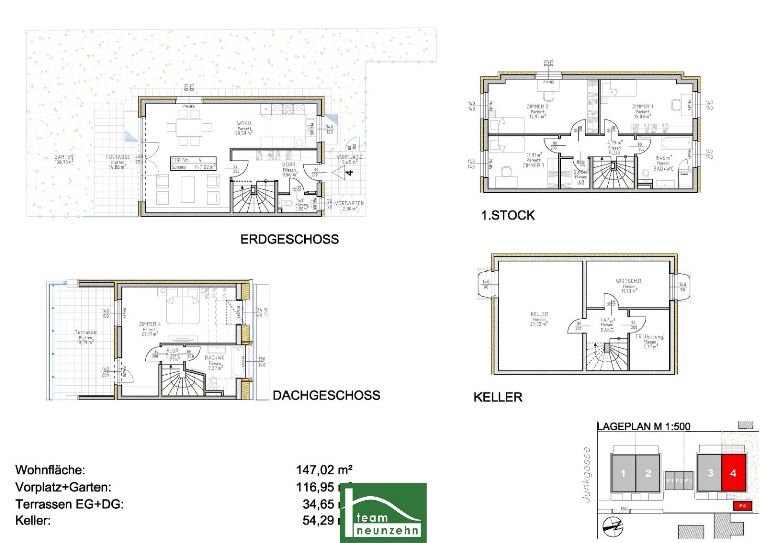 Einfamilienhaus zum Kauf provisionsfrei 798.001 € 5 Zimmer 147,2 m²<br/>Wohnfläche Junkgasse 9-11 Wien 1220