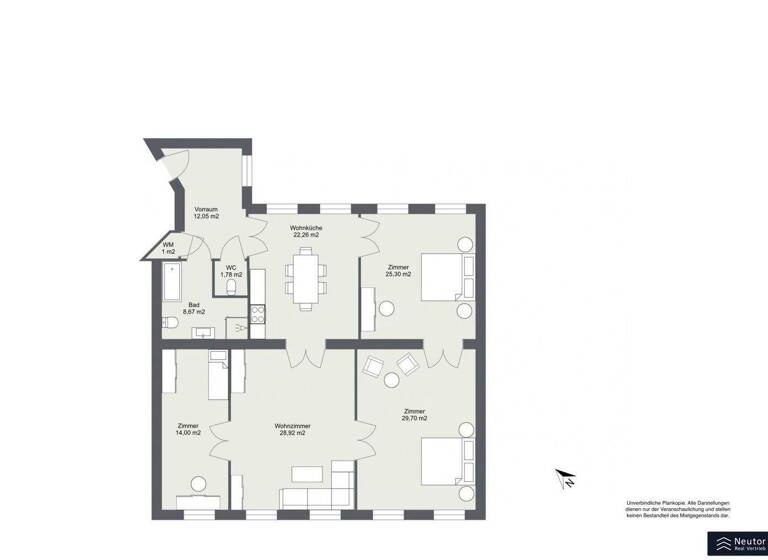 Wohnung zur Miete 2.380 € 5 Zimmer 143,7 m² 2. Geschoss Schleifmühlgasse Wien 1040