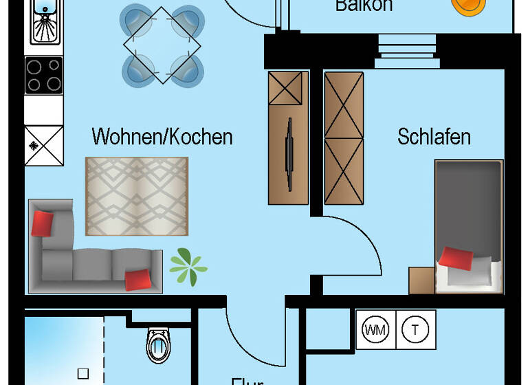 Wohnung zur Miete 1.005 € 2 Zimmer 49,5 m² Posthausen 8 Posthausen Ottersberg 28870