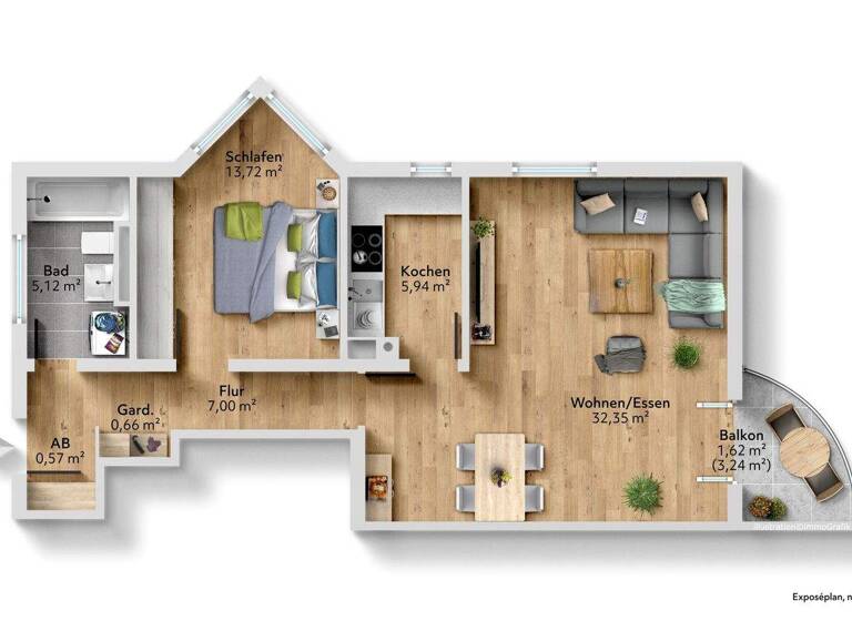 Wohnung zur Miete 850 € 2 Zimmer 67 m² 2. Geschoss frei ab 01.04.2026 Großreuth h d Veste Nürnberg 90409