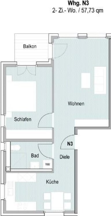 Wohnung zum Kauf 199.000 € 2 Zimmer 57,7 m² 2. Geschoss Nonnengasse 13 Kernstadt Calw 75365