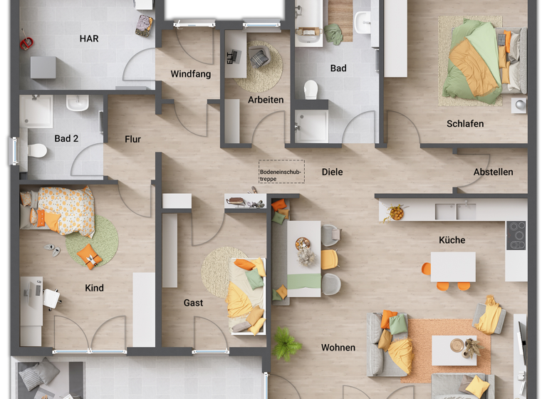 Bungalow zum Kauf - Erstbezug provisionsfrei 381.000 € 6 Zimmer 138 m² 729 m² Grundstück Meinkot Velpke 38458