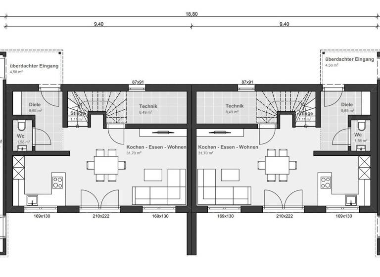 Haus zum Kauf - Erstbezug 659.500 € 95 m² Reichsstraße Lustenau 6890
