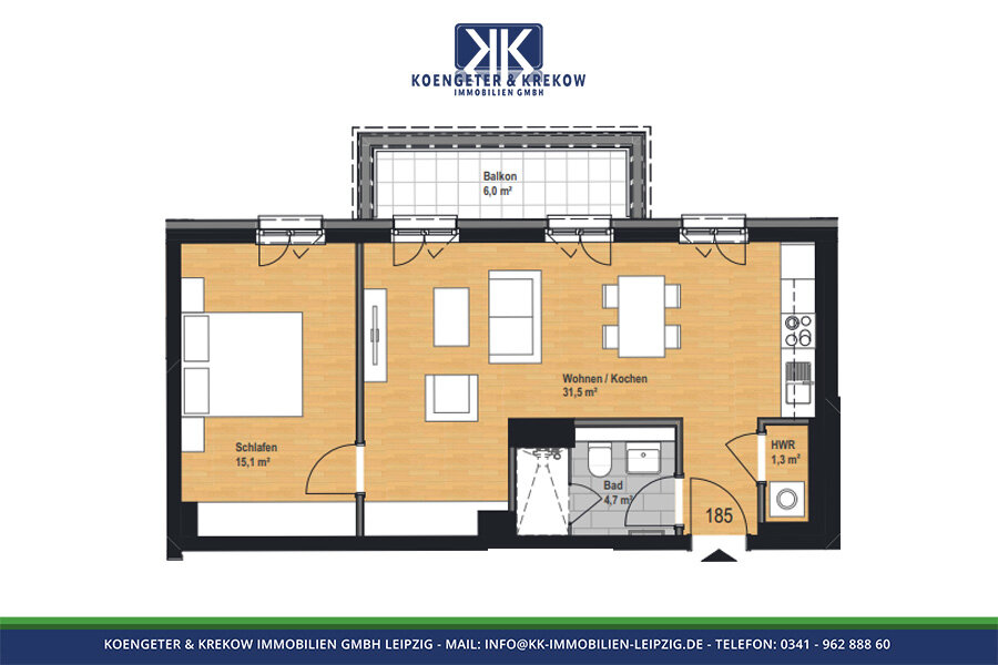 Wohnung zur Miete 821 € 2 Zimmer 58,6 m²<br/>Wohnfläche 5.<br/>Geschoss Riebeckstraße 60 Reudnitz-Thonberg Leipzig 04317