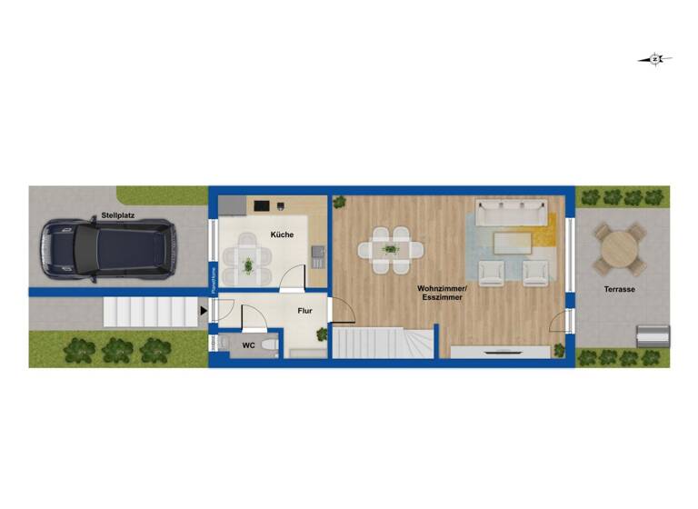 Reihenmittelhaus zum Kauf 375.000 € 3 Zimmer 110 m² 151 m² Grundstück Hennef Hennef (Sieg) 53773