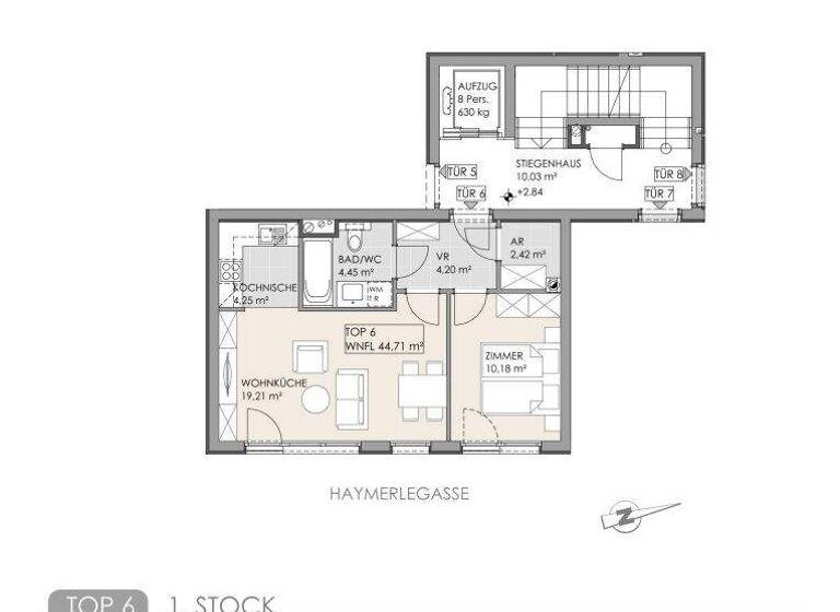Wohnung zum Kauf 255.000 € 2 Zimmer 44,7 m² 1. Geschoss Wien,Ottakring 1160