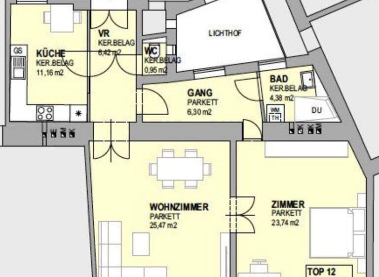 WG-Zimmer zum Kauf 690.000 € 2 Zimmer 78,4 m² 2. Geschoss Hebragasse Wien,Alsergrund 1090