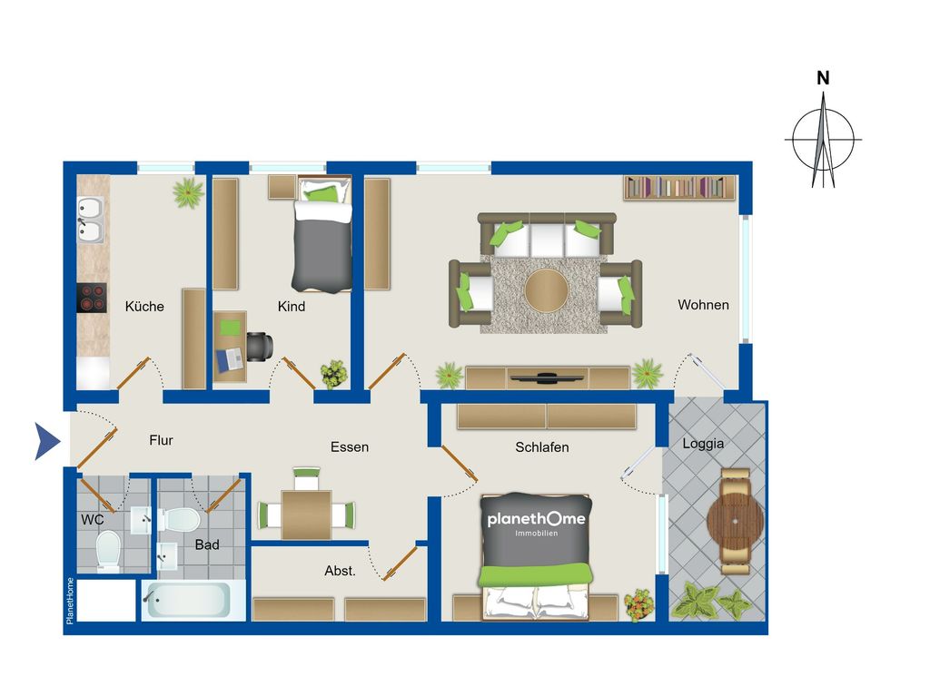 Wohnung zum Kauf 205.000 € 3,5 Zimmer 78 m²<br/>Wohnfläche 9.<br/>Geschoss Mainaschaff 63814