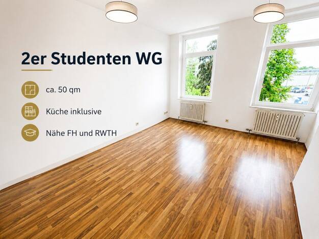 Wohnung zur Miete auf Zeit 890 € 2 Zimmer 50 m² frei ab 01.09.2026 Aachen Aachen - Mitte 52070
