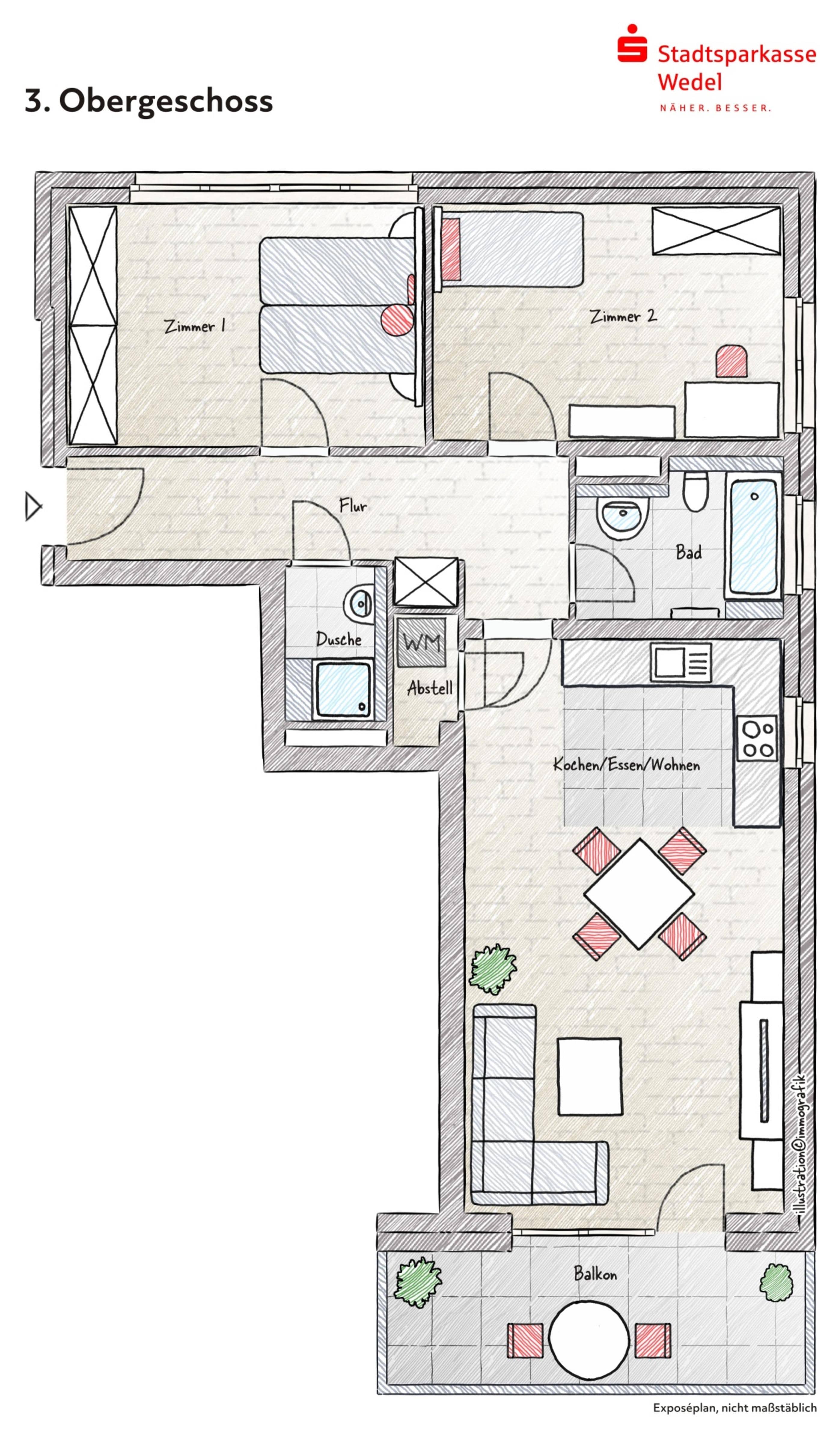 Wohnung zum Kauf 449.000 € 3 Zimmer 85 m²<br/>Wohnfläche 3.<br/>Geschoss ab sofort<br/>Verfügbarkeit Jenfeld Hamburg 22045