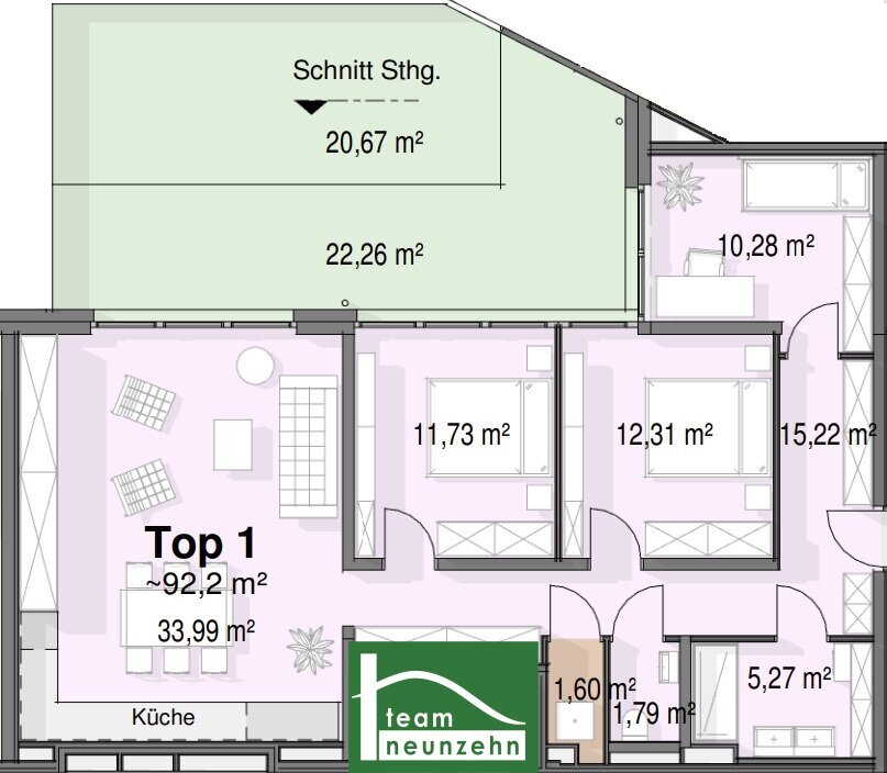 Wohnung zum Kauf 430.001 € 4 Zimmer 92,5 m²<br/>Wohnfläche EG<br/>Geschoss Bahnhofstraße 22 Strasshof an der Nordbahn 2231